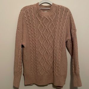 A&F Oversized Cable Crew Sweater